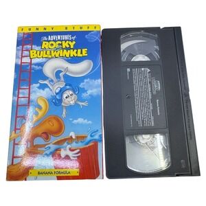 The Adventures Of Rocky & Bullwinkle VHS Tape Banana Formula Funny Stuff 1991